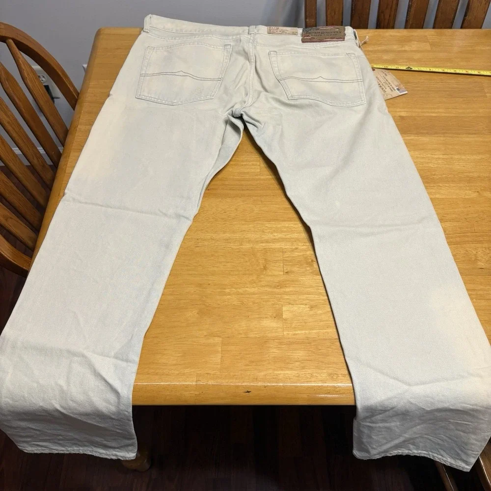 Denim & Supply Ralph Lauren Jeans Womens 36x32 Slim Fit‎ Low Rise White Distress